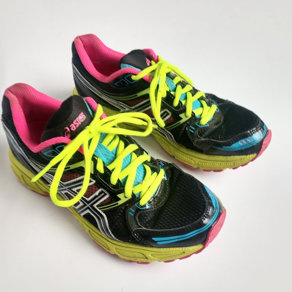 Asics Neon Athletic Running Sneakers Shoes 8.5